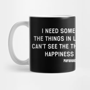 Paranoid Lyrics Mug